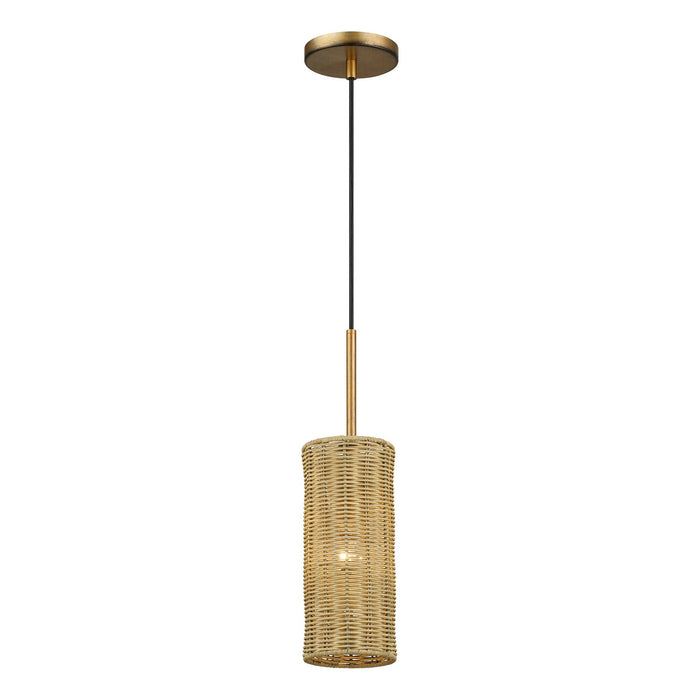 Livex Lighting - 60040-48 - One Light Mini Pendant - Weavington - Antique Gold Leaf