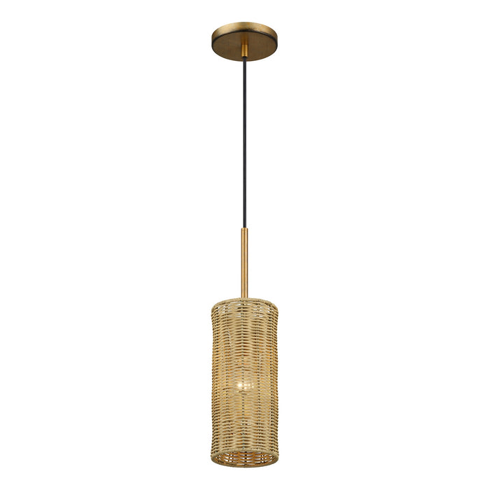 Livex Lighting - 60040-48 - One Light Mini Pendant - Weavington - Antique Gold Leaf