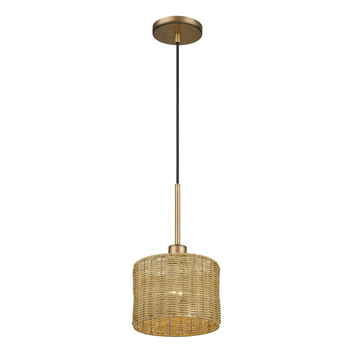 Livex Lighting - 60041-48 - One Light Mini Pendant - Weavington - Antique Gold Leaf