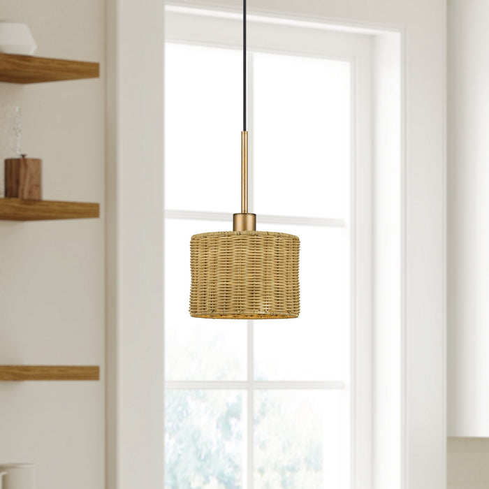 Livex Lighting - 60041-48 - One Light Mini Pendant - Weavington - Antique Gold Leaf