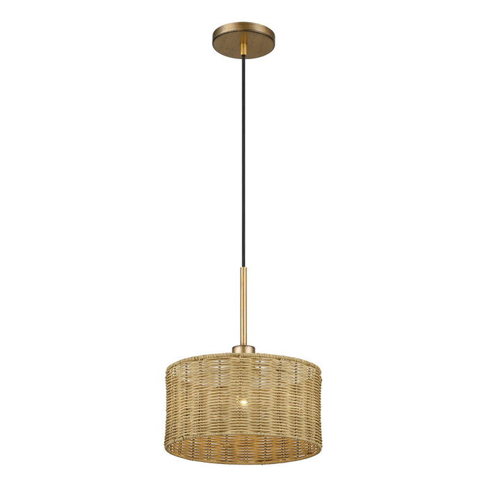 Livex Lighting - 60042-48 - One Light Pendant - Weavington - Antique Gold Leaf
