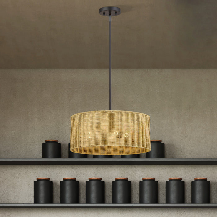 Livex Lighting - 60043-07 - Three Light Chandelier - Weavington - Bronze