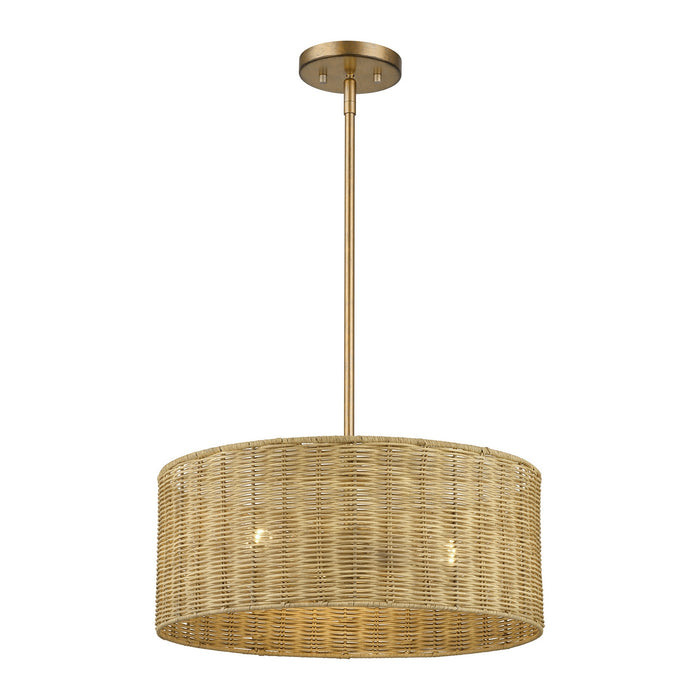 Livex Lighting - 60043-48 - Three Light Chandelier - Weavington - Antique Gold Leaf