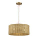 Livex Lighting - 60043-48 - Three Light Chandelier - Weavington - Antique Gold Leaf