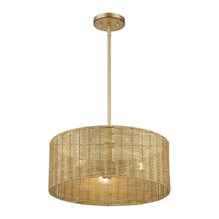 Livex Lighting - 60043-48 - Three Light Chandelier - Weavington - Antique Gold Leaf