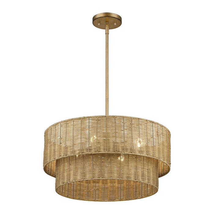Livex Lighting - 60044-48 - Four Light Chandelier - Weavington - Antique Gold Leaf