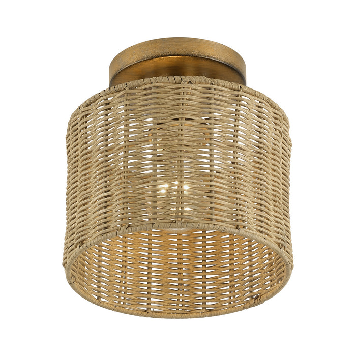 Livex Lighting - 60045-48 - One Light Semi-Flush Mount - Weavington - Antique Gold Leaf