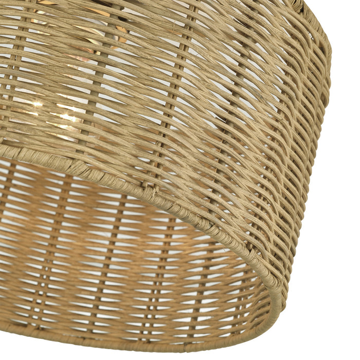 Livex Lighting - 60046-48 - One Light Semi-Flush Mount - Weavington - Antique Gold Leaf