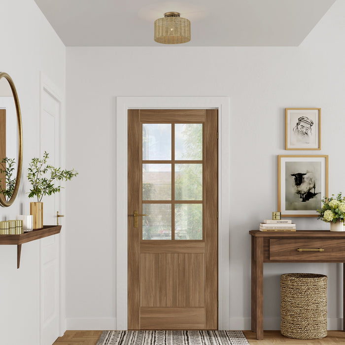 Livex Lighting - 60046-48 - One Light Semi-Flush Mount - Weavington - Antique Gold Leaf