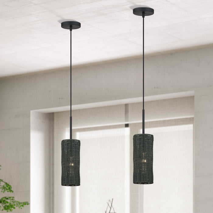 Livex Lighting - 60111-04 - One Light Mini Pendant - Weavington - Black