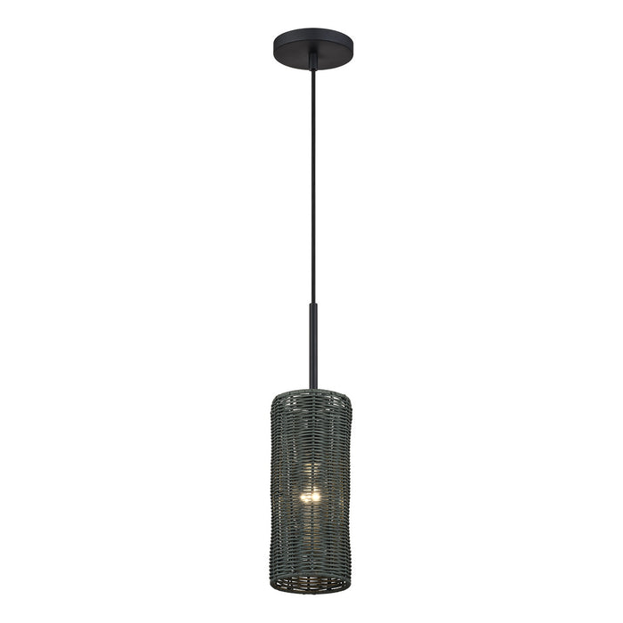 Livex Lighting - 60111-04 - One Light Mini Pendant - Weavington - Black