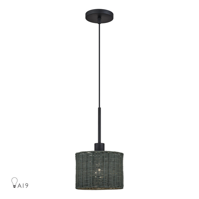Livex Lighting - 60112-04 - One Light Mini Pendant - Weavington - Black