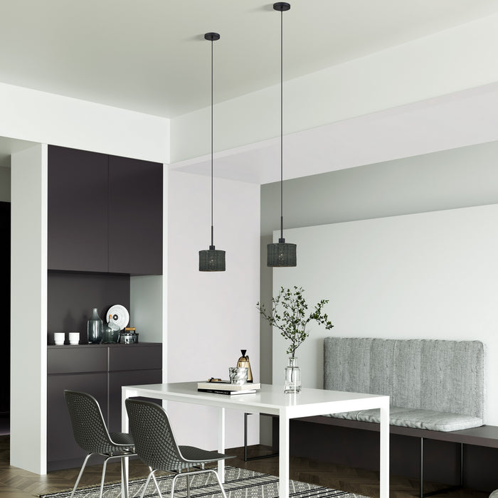 Livex Lighting - 60112-04 - One Light Mini Pendant - Weavington - Black