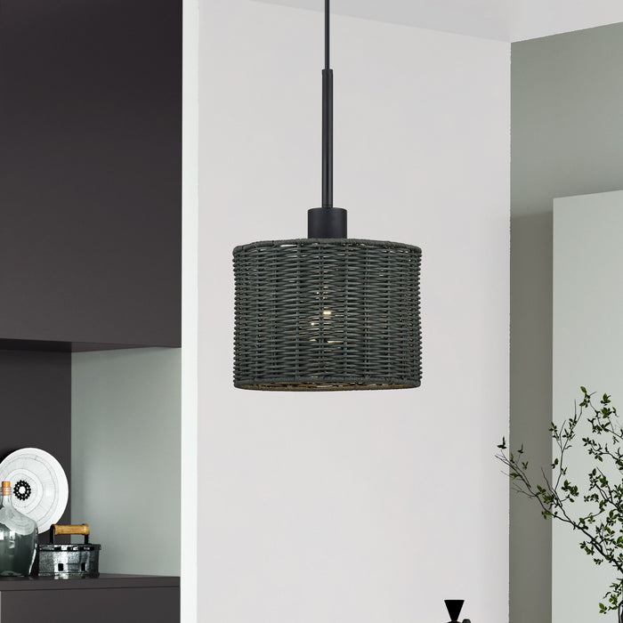 Livex Lighting - 60112-04 - One Light Mini Pendant - Weavington - Black