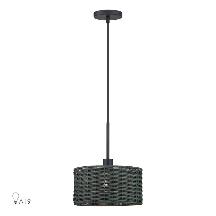 Livex Lighting - 60113-04 - One Light Pendant - Weavington - Black