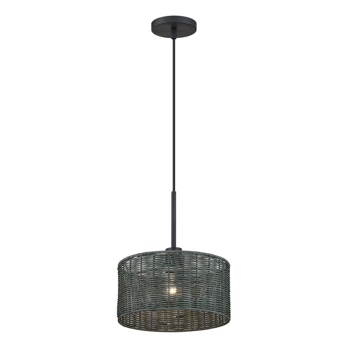 Livex Lighting - 60113-04 - One Light Pendant - Weavington - Black