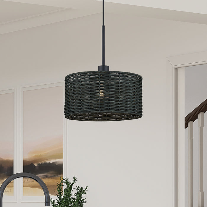 Livex Lighting - 60113-04 - One Light Pendant - Weavington - Black