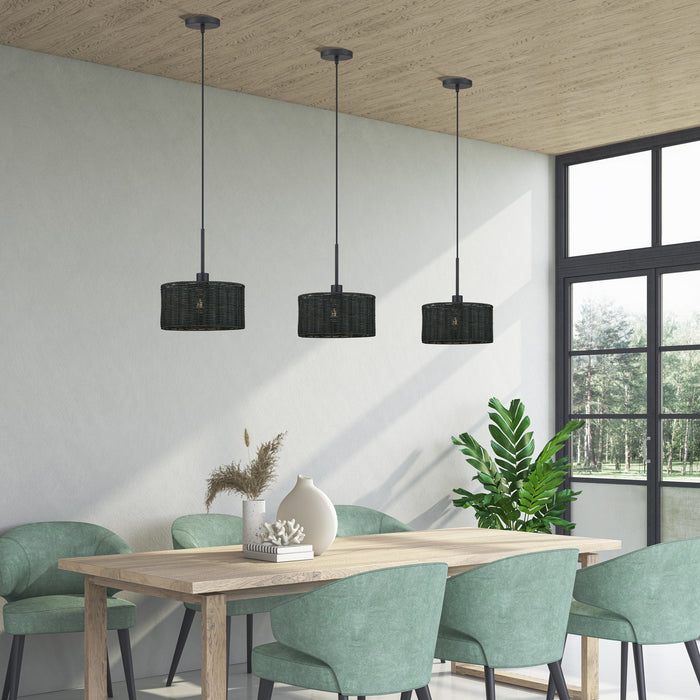 Livex Lighting - 60113-04 - One Light Pendant - Weavington - Black