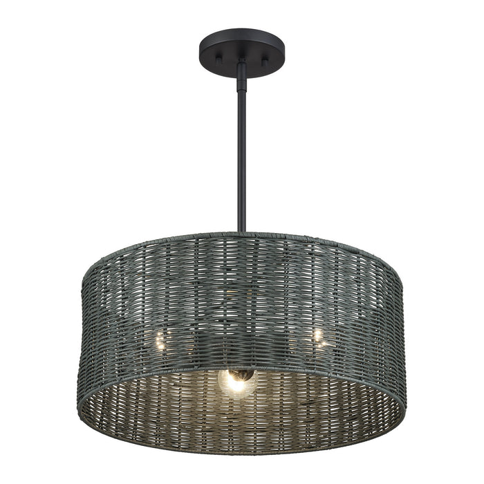 Livex Lighting - 60114-04 - Three Light Chandelier - Weavington - Black