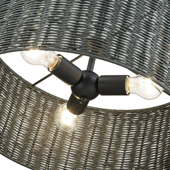 Livex Lighting - 60114-04 - Three Light Chandelier - Weavington - Black