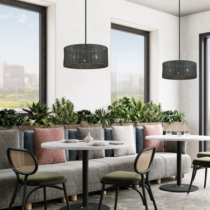 Livex Lighting - 60114-04 - Three Light Chandelier - Weavington - Black