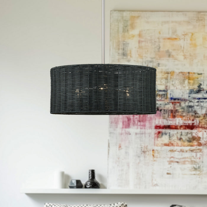 Livex Lighting - 60114-91 - Three Light Chandelier - Weavington - Brushed Nickel