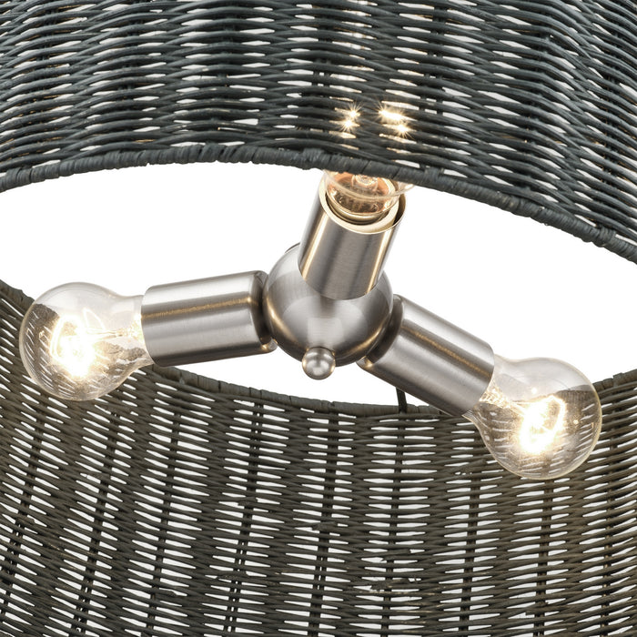 Livex Lighting - 60114-91 - Three Light Chandelier - Weavington - Brushed Nickel