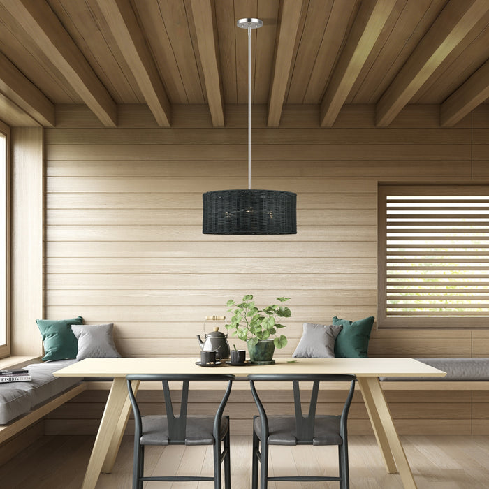 Livex Lighting - 60114-91 - Three Light Chandelier - Weavington - Brushed Nickel