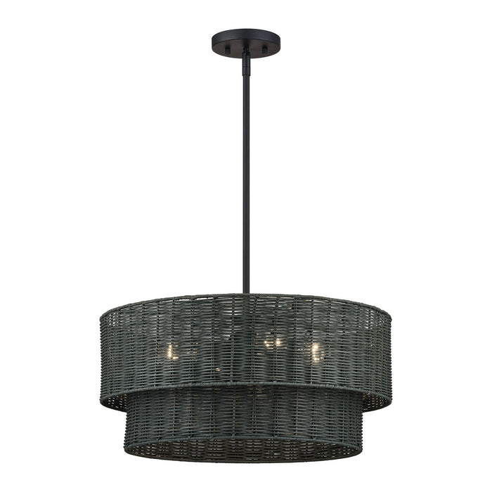 Livex Lighting - 60115-04 - Four Light Chandelier - Weavington - Black