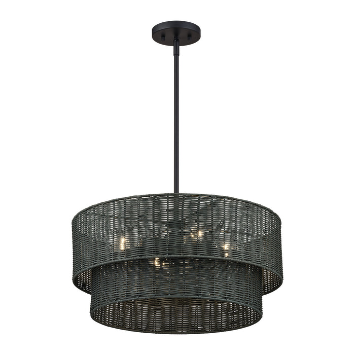 Livex Lighting - 60115-04 - Four Light Chandelier - Weavington - Black