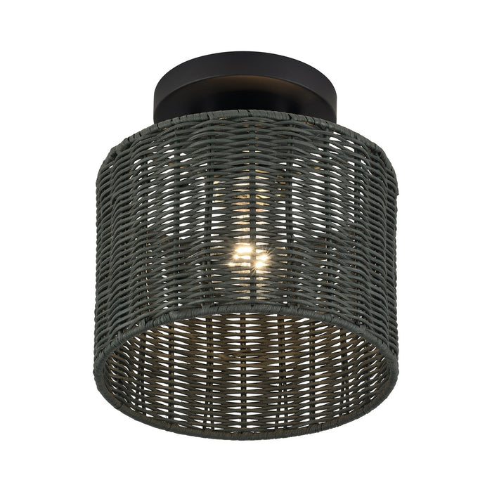 Livex Lighting - 60116-04 - One Light Semi-Flush Mount - Weavington - Black