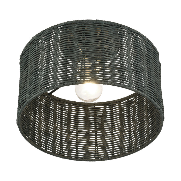 Livex Lighting - 60117-04 - One Light Semi-Flush Mount - Weavington - Black