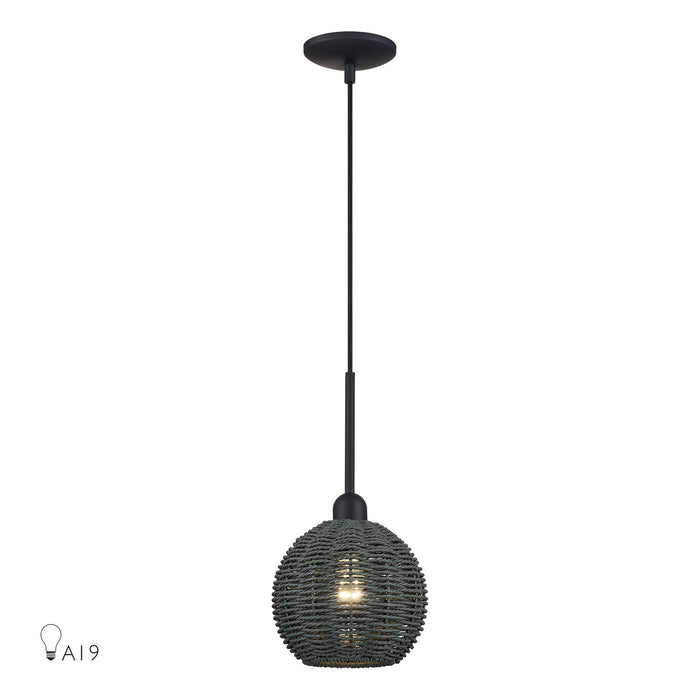 Livex Lighting - 60152-04 - One Light Mini Pendant - Deluna - Black