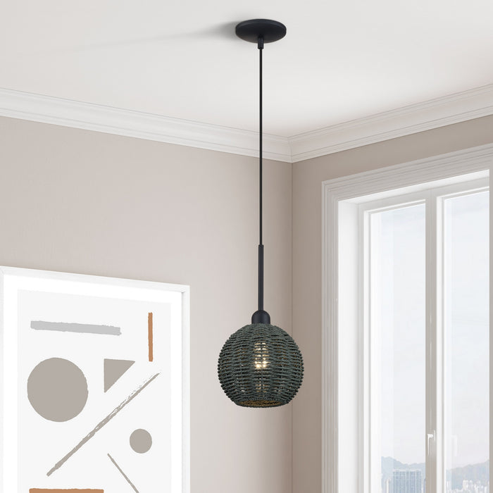 Livex Lighting - 60152-04 - One Light Mini Pendant - Deluna - Black