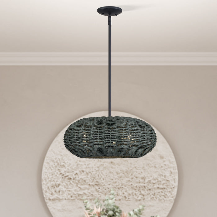 Livex Lighting - 60154-04 - Three Light Chandelier - Deluna - Black