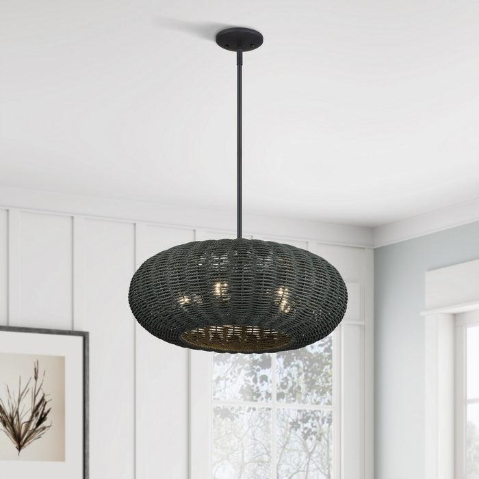 Livex Lighting - 60155-04 - Five Light Chandelier - Deluna - Black