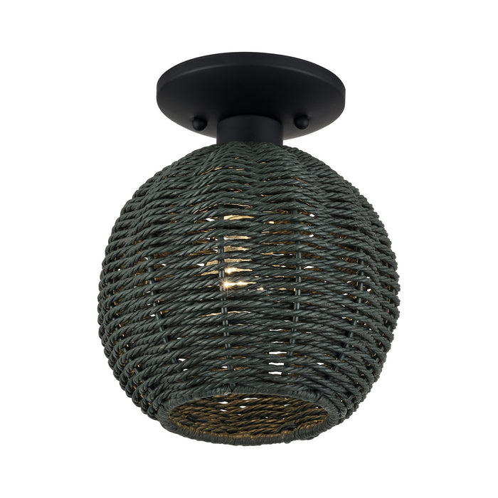 Livex Lighting - 60156-04 - One Light Semi-Flush Mount - Deluna - Black