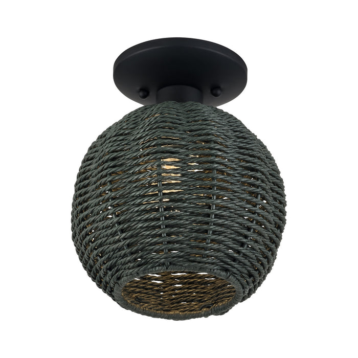 Livex Lighting - 60156-04 - One Light Semi-Flush Mount - Deluna - Black