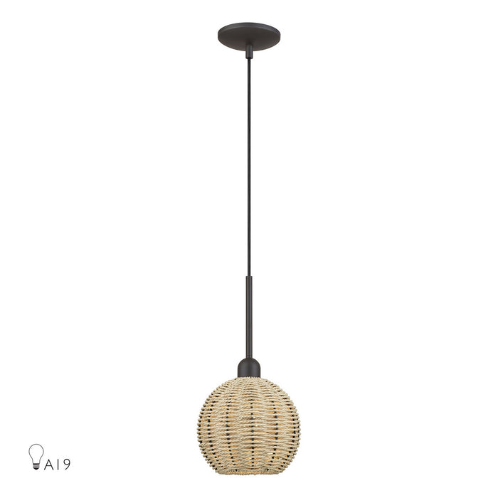 Livex Lighting - 60201-07 - One Light Mini Pendant - Summervine - Bronze