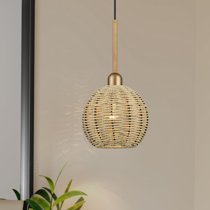 Livex Lighting - 60201-48 - One Light Mini Pendant - Summervine - Antique Gold Leaf