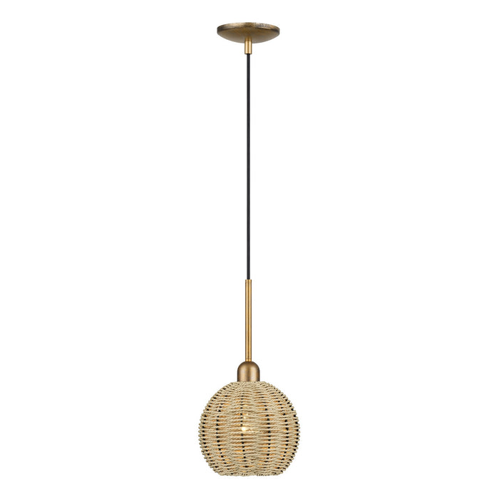 Livex Lighting - 60201-48 - One Light Mini Pendant - Summervine - Antique Gold Leaf