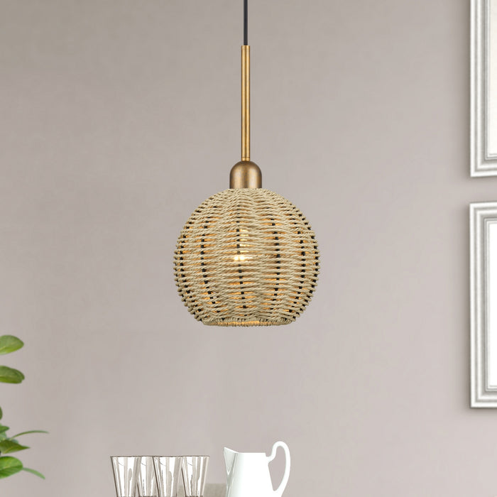 Livex Lighting - 60201-48 - One Light Mini Pendant - Summervine - Antique Gold Leaf
