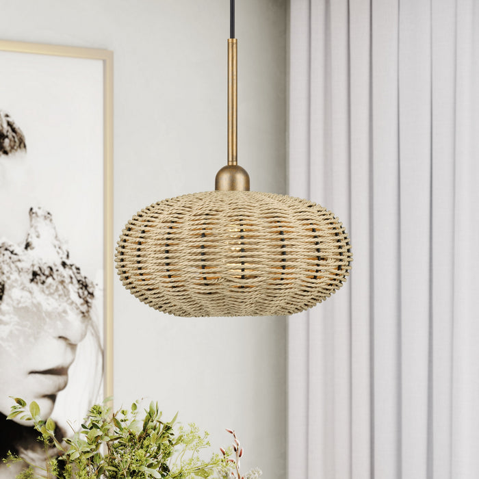 Livex Lighting - 60203-48 - One Light Pendant - Summervine - Antique Gold Leaf