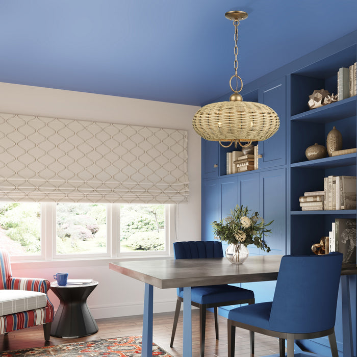 Livex Lighting - 60204-48 - Three Light Chandelier - Summervine - Antique Gold Leaf