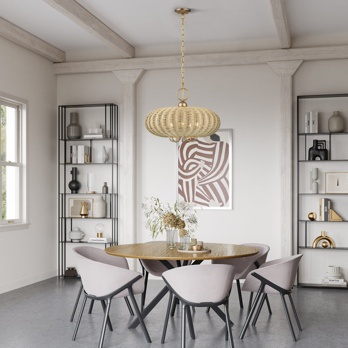 Livex Lighting - 60205-48 - Five Light Chandelier - Summervine - Antique Gold Leaf