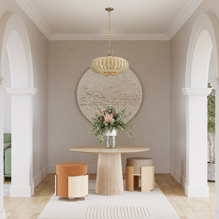 Livex Lighting - 60205-48 - Five Light Chandelier - Summervine - Antique Gold Leaf