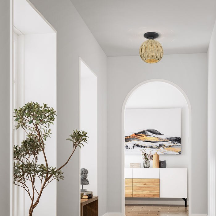 Livex Lighting - 60206-07 - One Light Semi-Flush Mount - Summervine - Bronze