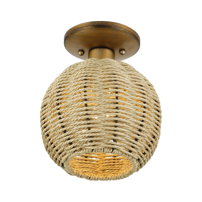 Livex Lighting - 60206-48 - One Light Semi-Flush Mount - Summervine - Antique Gold Leaf