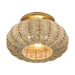 Livex Lighting - 60207-48 - Three Light Semi-Flush Mount - Summervine - Antique Gold Leaf