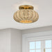 Livex Lighting - 60207-48 - Three Light Semi-Flush Mount - Summervine - Antique Gold Leaf